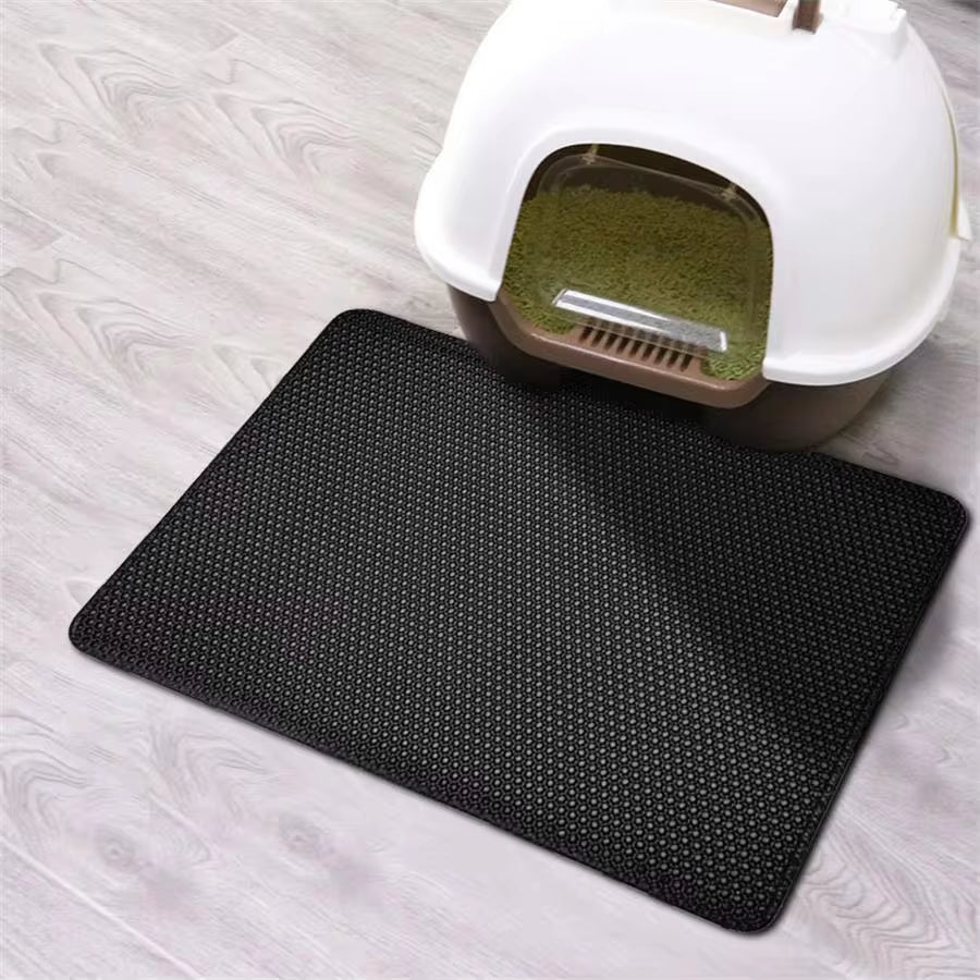 Estera De Arena Para Gatos, Impermeable, a Prueba De Orina, Estera De Arena Para Gatitos, Panal, Doble Capa, Estera Antideslizante, Suave, EVA, Estera De Arena Para Gatos