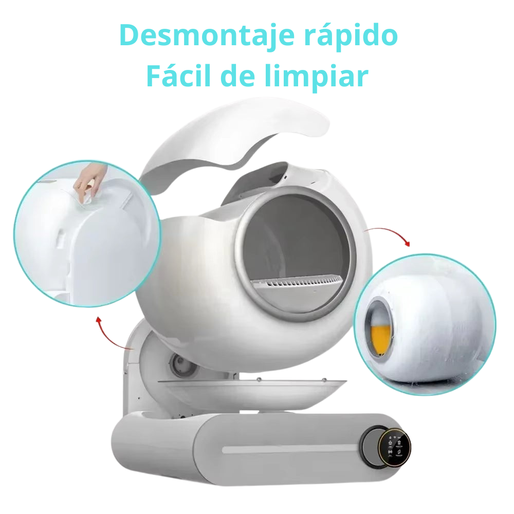 Tonepie-Caja De Arena Inteligente Automática Para Gatos, 65L, Autolimpiante, Totalmente Cerrada, Bandeja De Arena Para Inodoro Para Mascotas, Versiones En Inglés