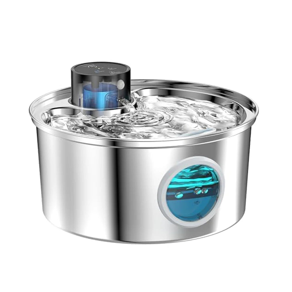 Fuente De Agua Inalámbrica De Acero Inoxidable Para Gatos, Carga Automática, Sensor De Movimiento Para Beber Para Mascotas, Dispensador De Agua Para Perros, Filtro De Accesorios